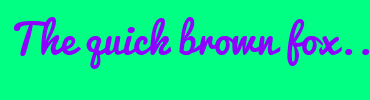 Image with Font Color 8E00FF and Background Color 00FF83